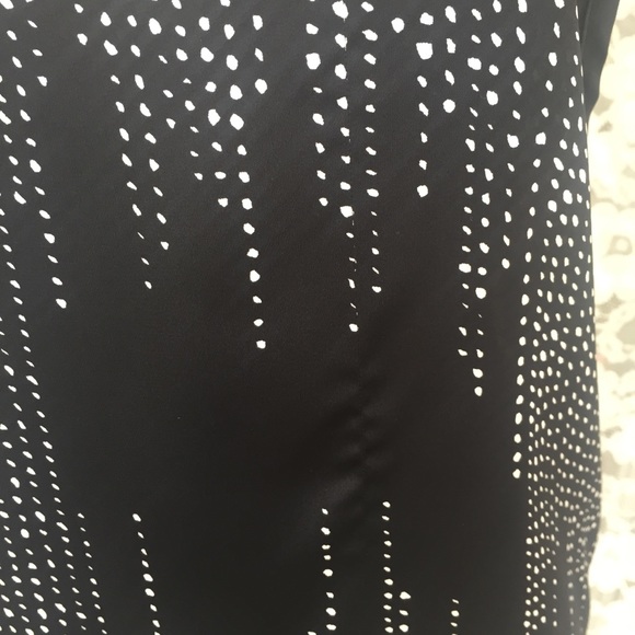 LOLA SLIP DRESS HIGH LOW HI LO BLACK WHITE SLEEK - Picture 5 of 7